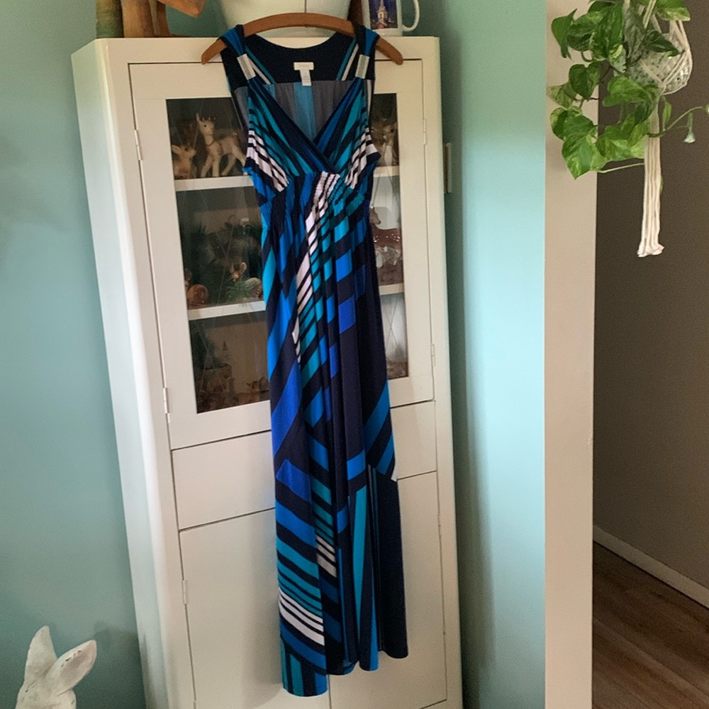 Chico’s sz 1 maxi sundress euc